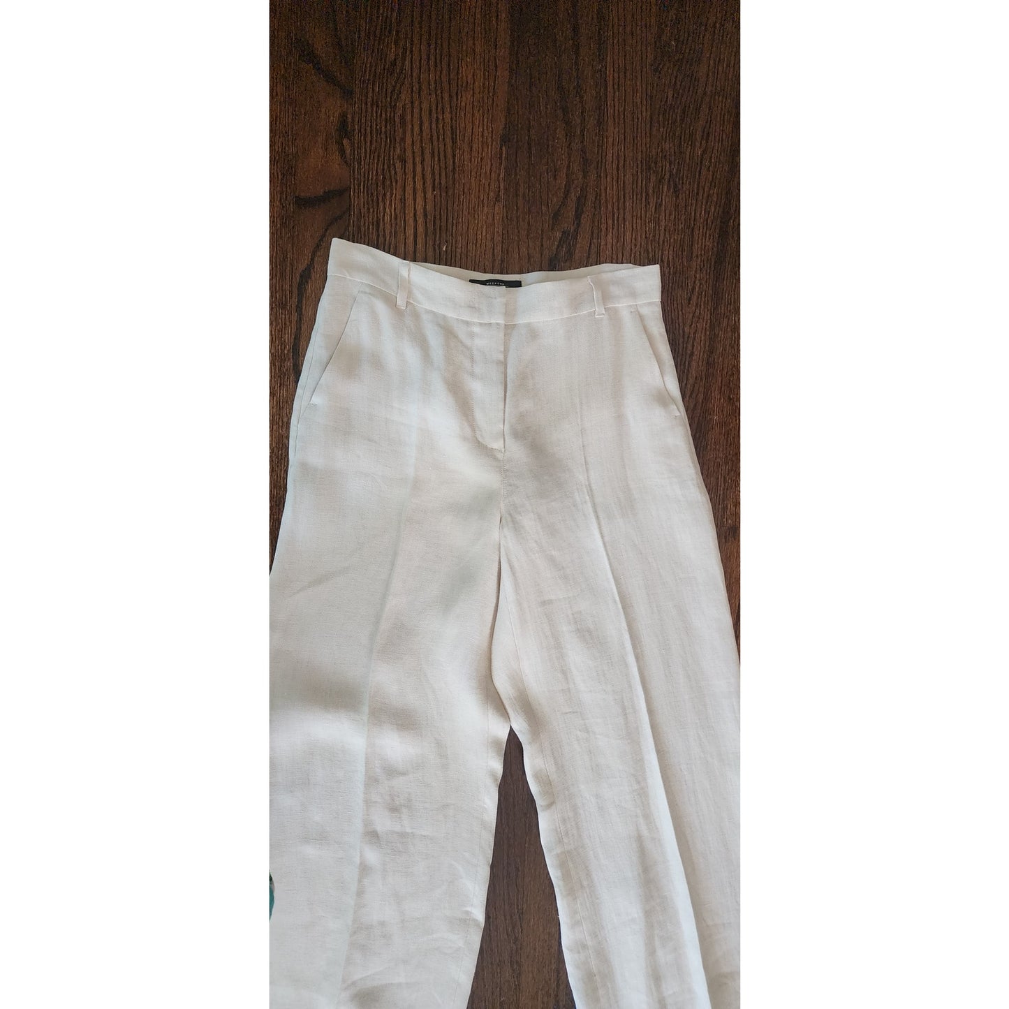 Vintage Y2K Max Mara Weekend Pants Cream Linen US Size 8