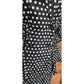 Vintage 80s Saint Romei Neiman Marcus Silk Polka Dot Peplum Jacket Fishtail Skirt Suit Set