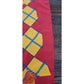 Vintage Emanuel Ungaro Silk Scarf Red Yellow Floral Argyle Print Square Made In Italy