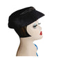 Vintage 50s Black Hat Saucer Style Velvet & Satin