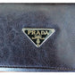 Vintage 90s Prada Clutch Wallet Leather Trifold Pocketbook