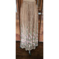 Vintage 1970s Jayna New York Dress Set Knit Crochet Top + Skirt Beige Lace Embroidery