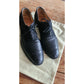 Vintage GRAVATI Womens Derby Shoes Black Lace Up Oxfords Suede Leather 10 1/2 N