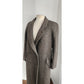 Vintage 80s Coat Gray Wool tweed Double Breasted Harve Benard