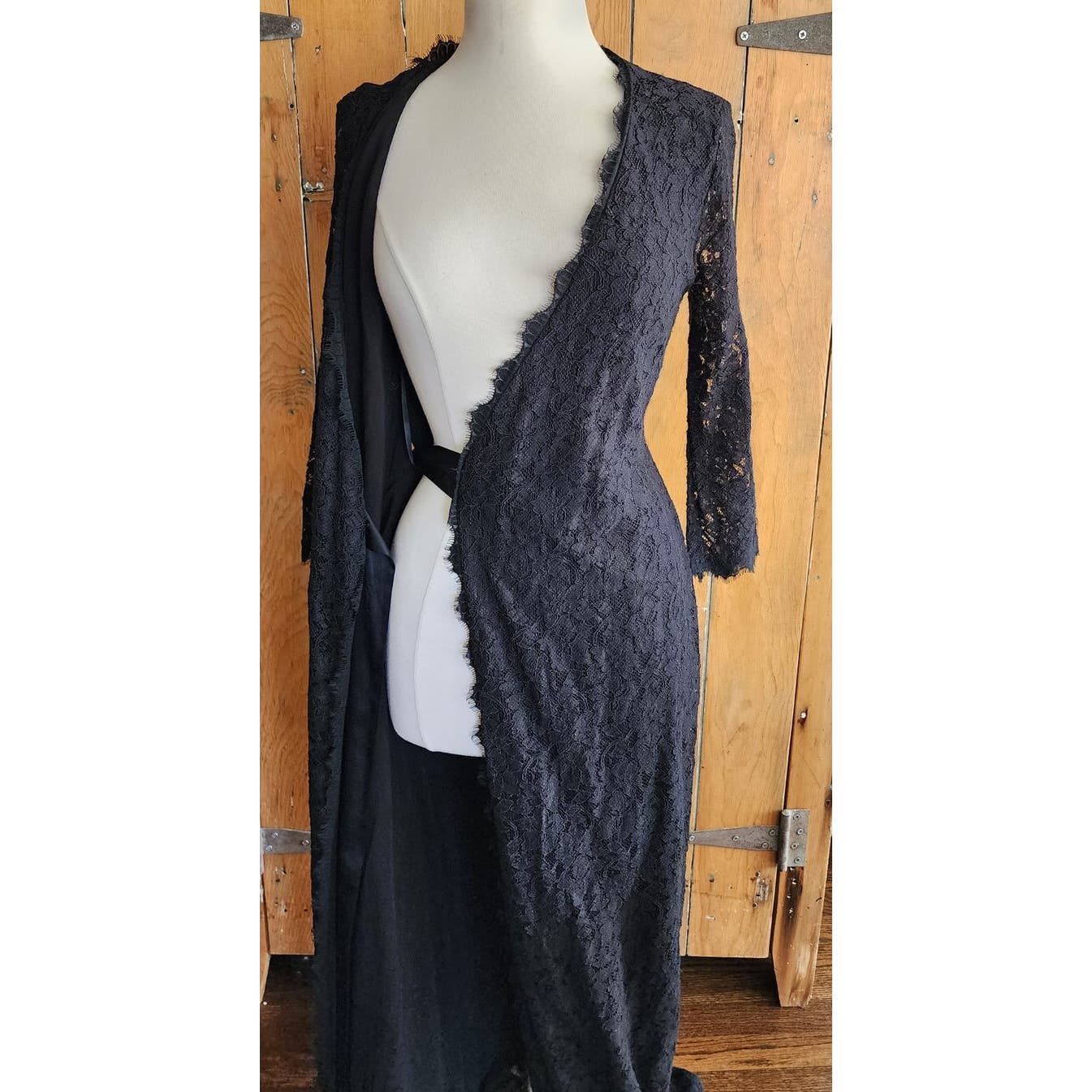 Diane von Furstenberg Julianna Lace Wrap Maxi Dress in Black Diane von Furstenberg Julianna Lace Wrap Maxi Dress in Black