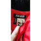 Vintage 1980s Jean Muir Jacket Red Black Ruffle Trim Evening Blazer