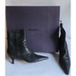 PRADA Ankle Boots Black Leather New in Box Size 38 VG++