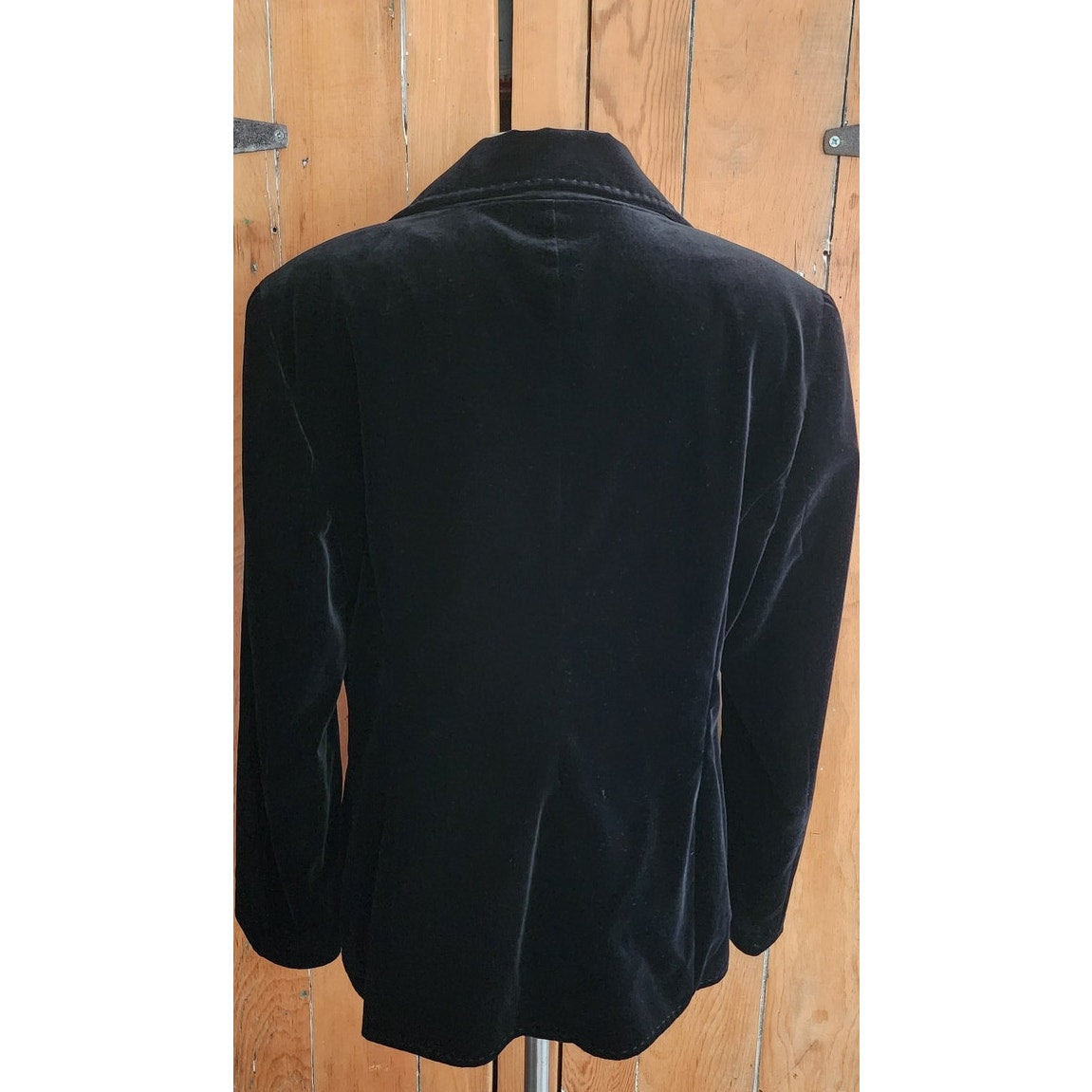 Vintage Escada Blazer Black Velvet Jacket / 44