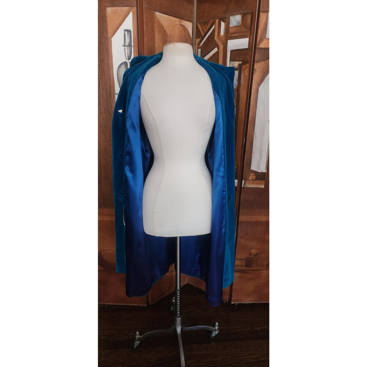 Vintage 1960s Blue Velvet Swing Coat Blue Velvet by Marguerite Rubel San Francisco