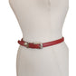 Vintage 1990s Brighton Belt Red Leather Silver Heart Charms Love Gratitude Passion