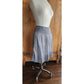 Vintage 2000s Burberry Summer Skirt Gray Cotton Midi Length / Med