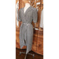 Vintage 1980s Archival Armani Dress Silk Striped Wrap Midi  White Label IT 38