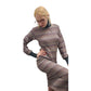 Vintage 1970s MISSONI Knit Dress Long Sleeved Turtleneck Zigzag Pattern