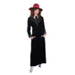 Vintage 70s Tuxedo Style Maxi Dress + Jacket Set Black Velvet Joseph Stein Muriel Reade