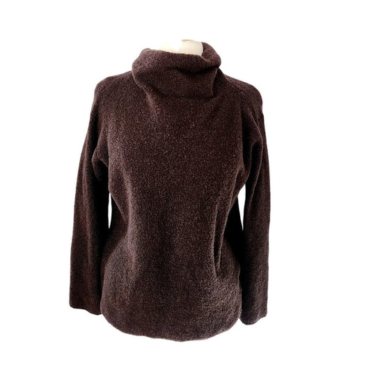 Vintage 2000s Eileen Fisher Sweater Brown Boucle Wool / L