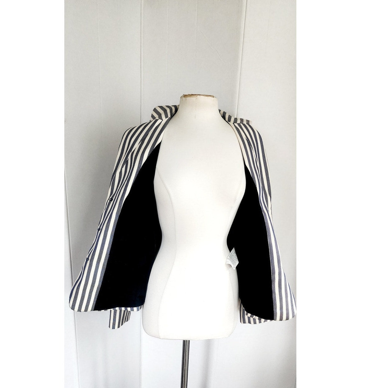 Vintage 90s Emporio Armani Blazer Gray Stripe / M