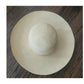 Vintage 90s Brooks Brothers Panama hat Handwoven Beige Cream Straw