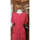 Vintage 1980s Sonia Rykiel Dress Red Polka Dot Rayon Short Sleeved Midi w/Belt