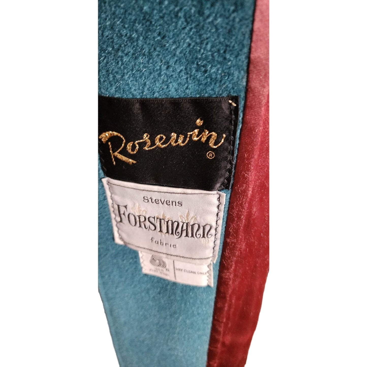 Vintage 80s Blue Wool Coat, Belted, Rosewin