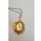 Vintage 1960s Florenza Necklace Locket Pendant Gold Baroque Style