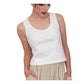 Vintage 1990s Sonia Rykiel Velour Top White Gold Tank Shell Embroidered  CROISIERE Cruise