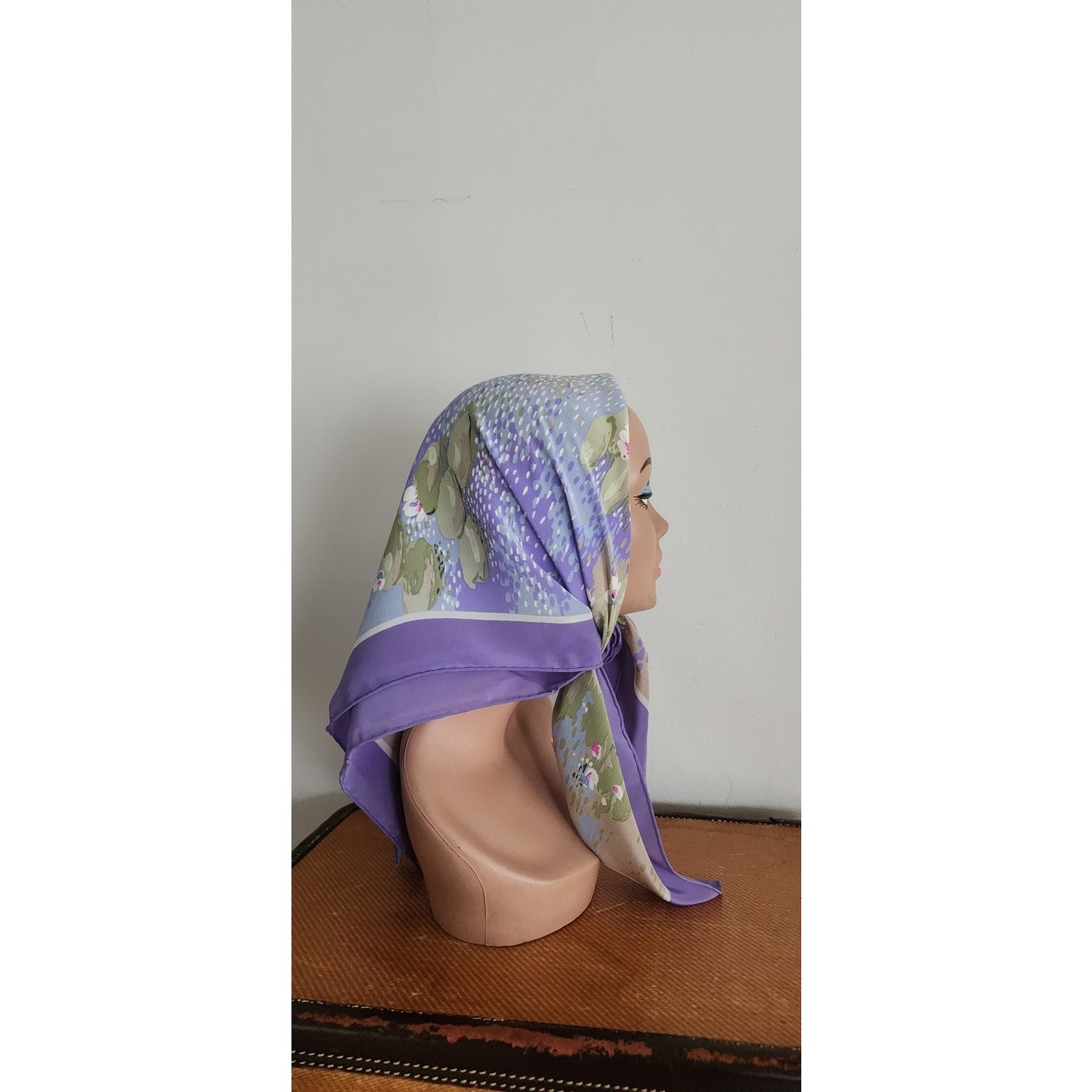 Vintage Dior Silk Print Scarf Monet Water Lilies Giverny