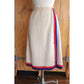 Vintage 60s Adolfo Skirt Suit Cream Blue Red  Knit in Chanel Style