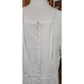 Antique 1910s White Lingerie Tea Dress Lawn Gown Crochet Lace Embroidery Drop Waist L