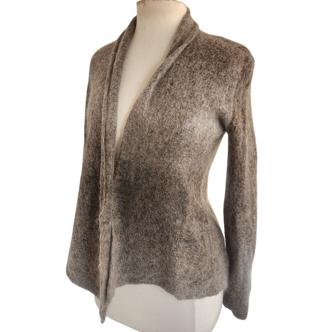 Eileen Fisher Cardigan Ombre Mohair Brown Gray  / M