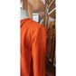 VTG 90s Duster Jacket Silk Yellow Orange Colorblock Blazer Victoria March Chicago
