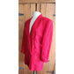 Vintage 80s Red Blazer Power Shoulders Jacket Michi Moon Sanyo