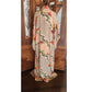 Vintage 1960s Traditional Japanese Silk Kimono Robe Floral Jacquard