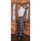 Vintage 70s PENDLETON Plaid Midi Skirt Pleated Wool Anderson Tartan Red