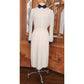 Vintage 1970s St John Suit Santana Knit Jacket Skirt Blouse Cream Navy 3 Piece