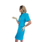 Vintage 90s Christian Lacroix Skirt Suit Turquoise Blue + Gold Buttons / M