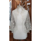Vintage 1950s Brussels Lace Bridal Veil Wedding Mantilla Fingertip Length