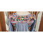 Vintage 1970s Oaxaca Mexico Shirt Peasant Blouse  Embroidered Folk Art