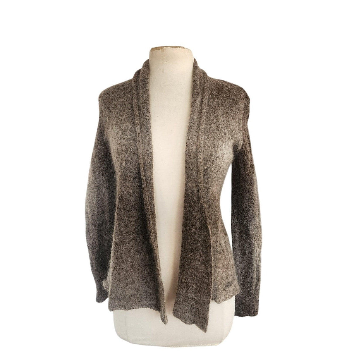 Eileen Fisher Cardigan Ombre Mohair Brown Gray  / M