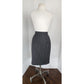 Vintage 90s Louis Feraud Pinstriped Skirt Gray Wool / M