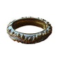 Vintage 70s Jomaz Bracelet Joseph Mazer Sculptural Brutalist Two Tone Gilt Clamper Bangle