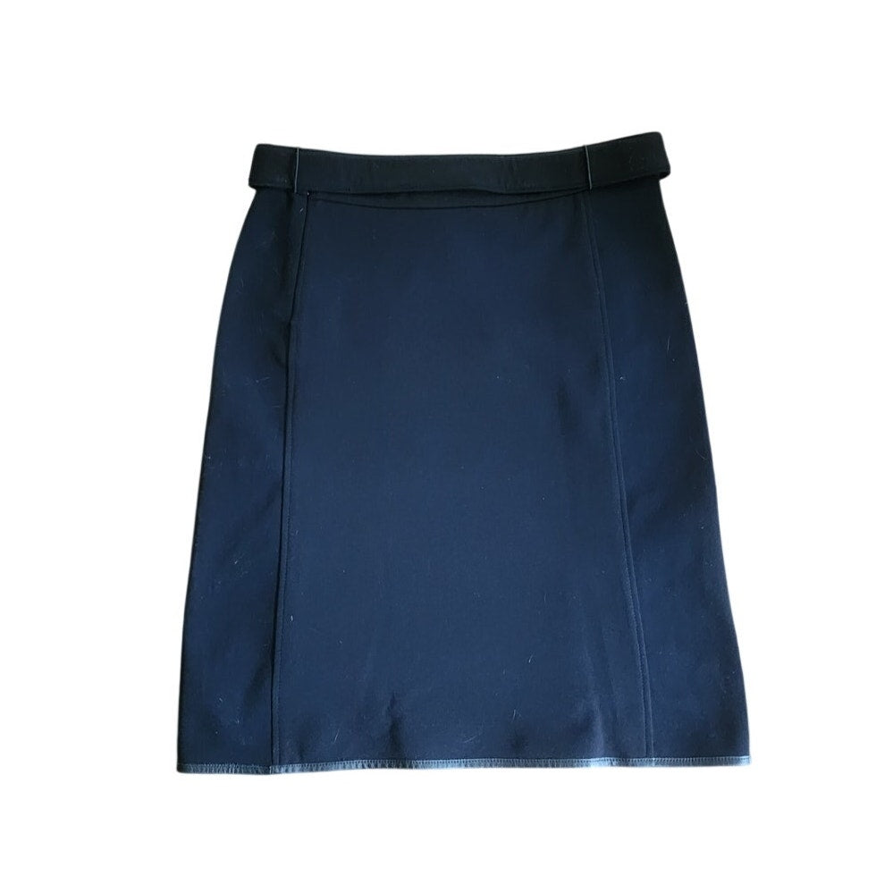 Archive Prada Sport AW 1999 Nylon Belted Technical A Line Skirt Linea Rossa Red Tab Size L