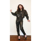 Vintage 1980s Brown Leather Jacket + Pants Suit Lanna Medium