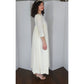 Vintage 70s Peignoir Cream Lace Robe & Long Slip Dress Iris Lingerie