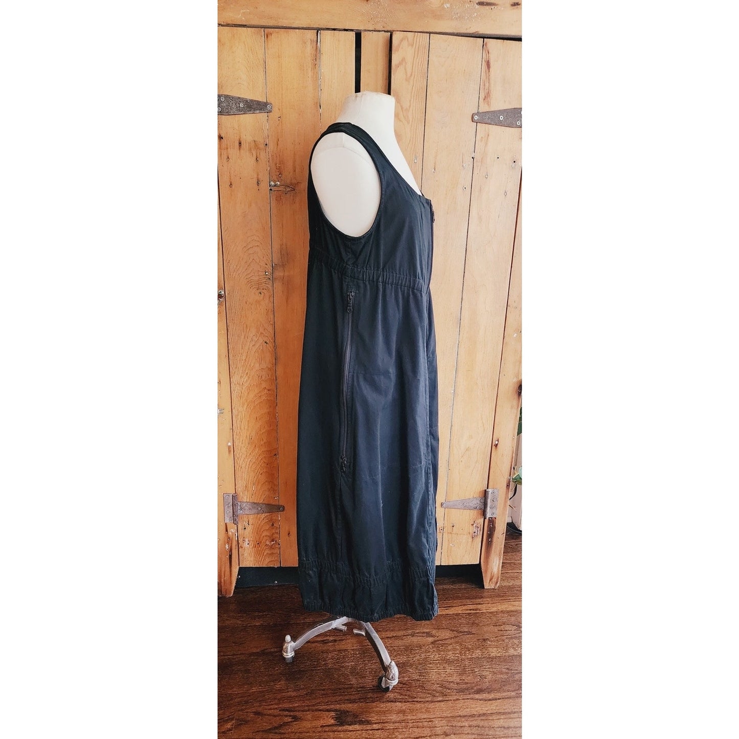 Vintage RUNDHOLZ Black Label Dress Sleeveless Cotton w/Zippers