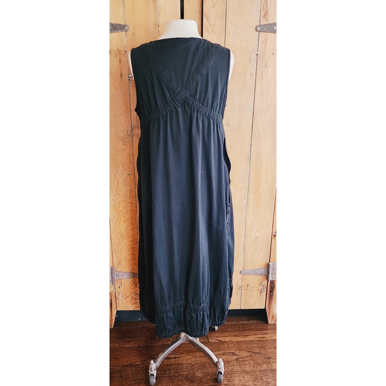 Vintage RUNDHOLZ Black Label Dress Sleeveless Cotton w/Zippers