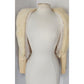 Vintage 50s Cardigan Cream Cashmere Sweater w/Blonde Mink