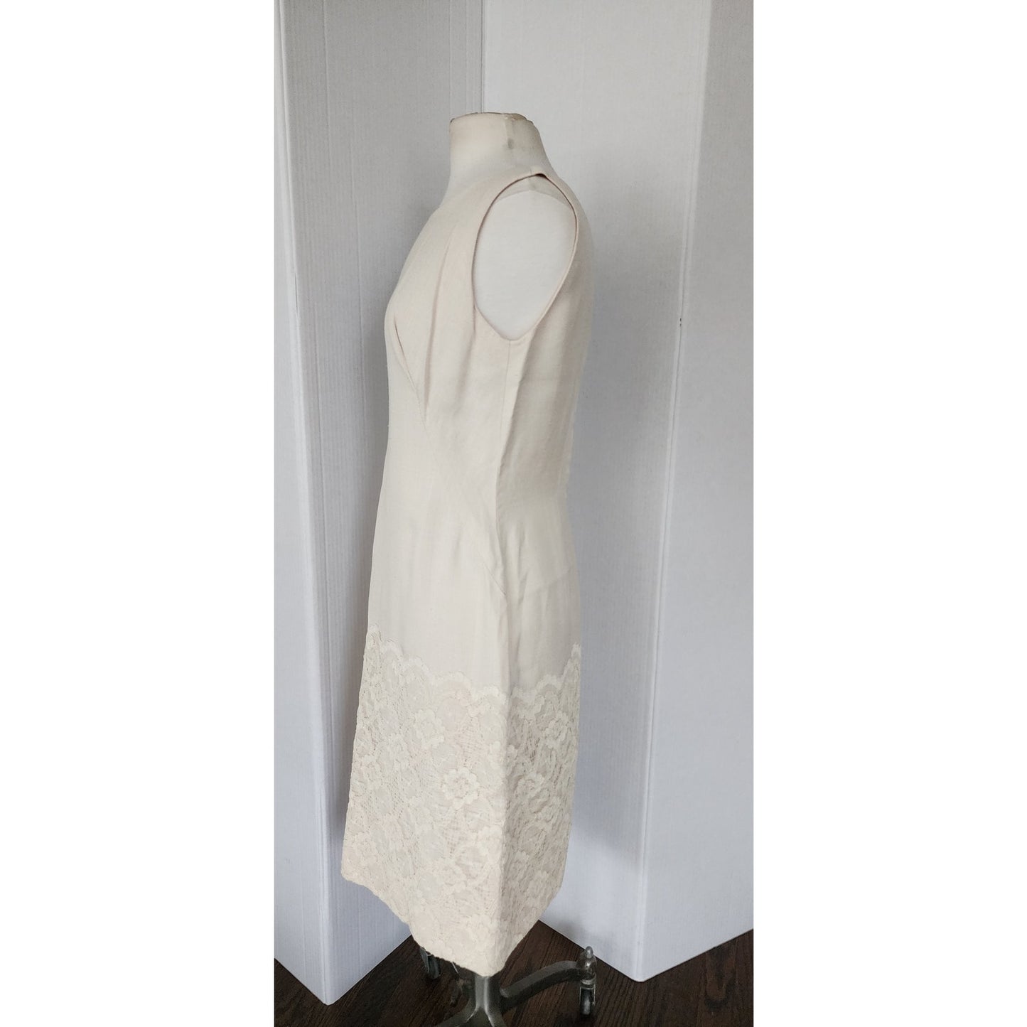 Vintage 60s Cream Lace Dress + Coat Ensemble Bridal Wedding