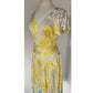 Vintage Y2K Emilio Pucci  Dress Short Sleeved Silkprint  Yellow Gray NWT