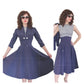 Vintage 50s Blue Dress Suit Nautical Stripe Cropped Jacket Jerell Jr