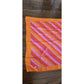 Vintage 70s Liberty of London Silk Scarf Large Orange Pink Diagonal Stripe